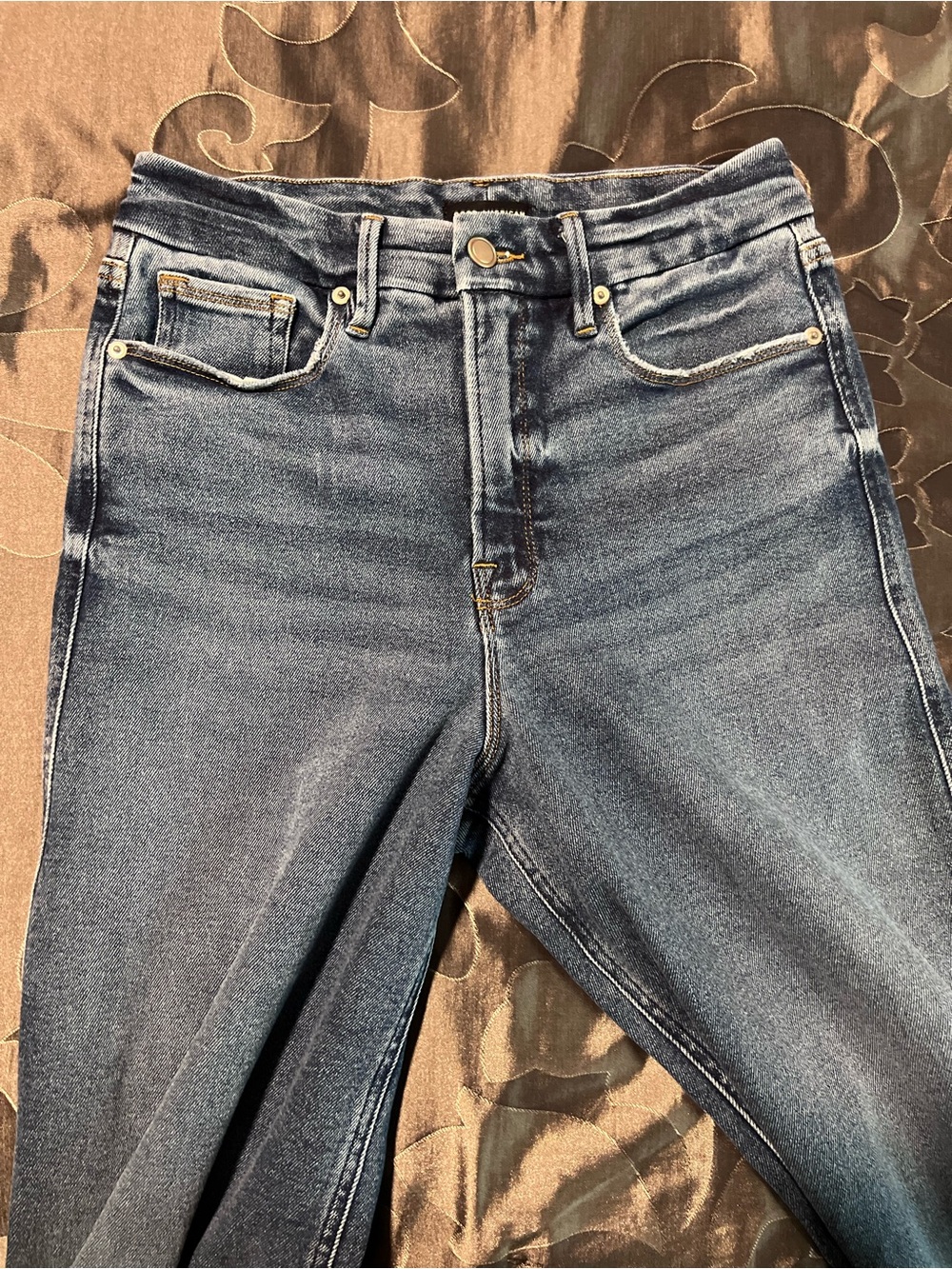 Good American Good Skate Wide Leg High-Rise Blue Women's Jeans Stretch Size 6/28 - Picture 8 of 16